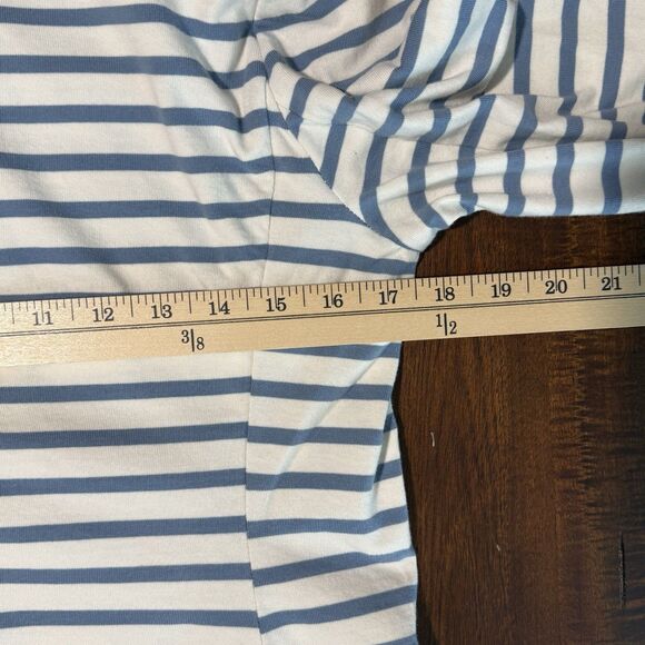 Lauren Ralph Lauren Striped Cotton Blazer Womens M Blue White Coastal Preppy - Picture 10 of 13